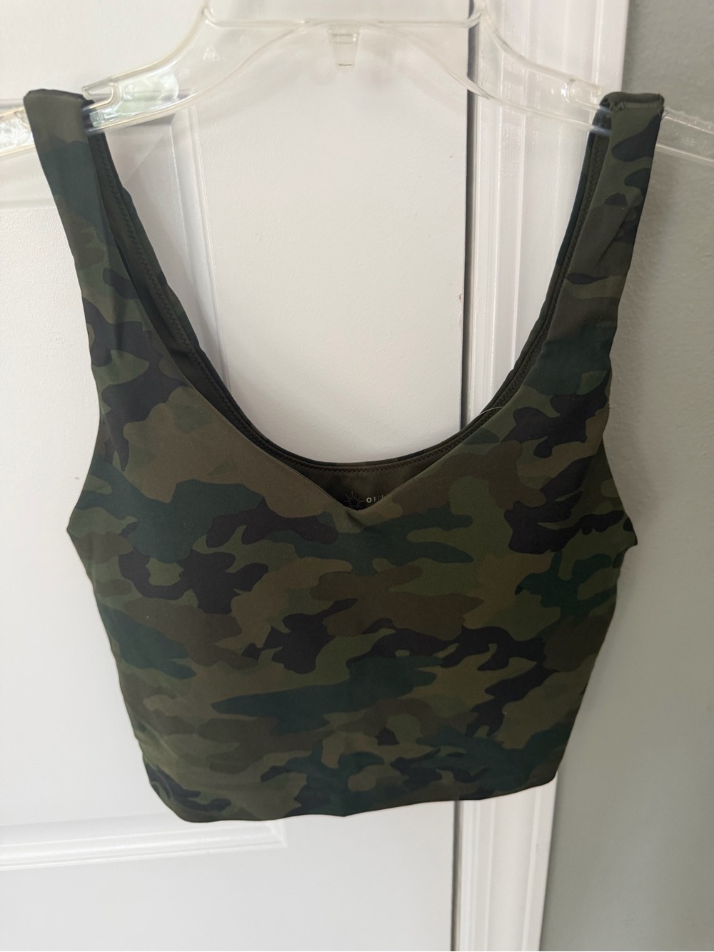 Aerie Camo Real Me Low Key Longline Sports Bra Sz M NWT